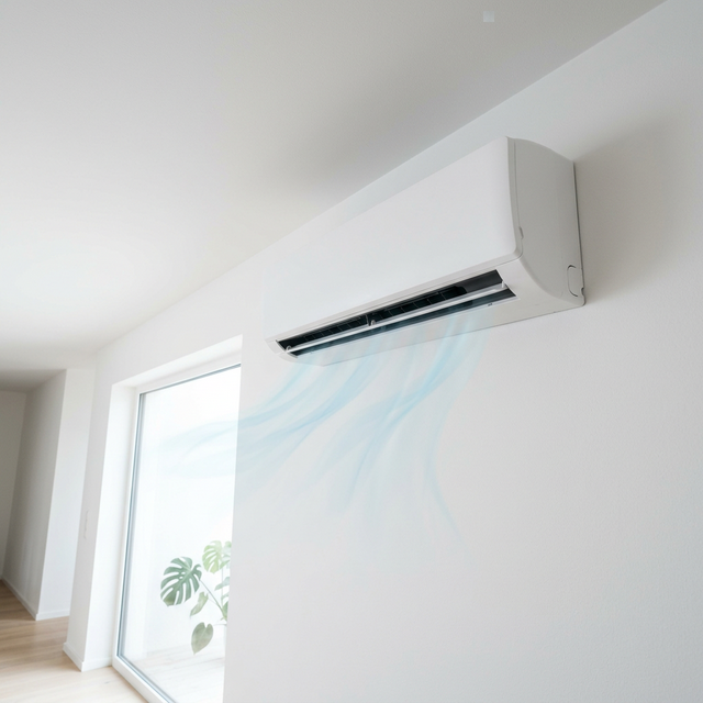 Modern AC unit providing cool air